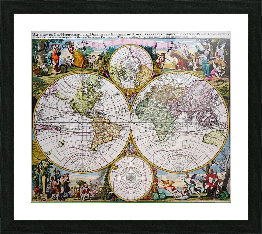 Ancient World Map 13 Picture Frame print