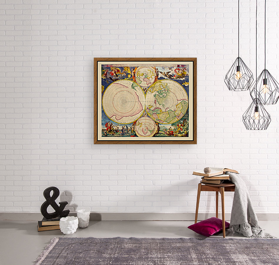 Ancient World Map Reproduction