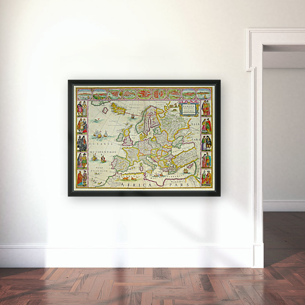 Ancient Europe Map Reproduction