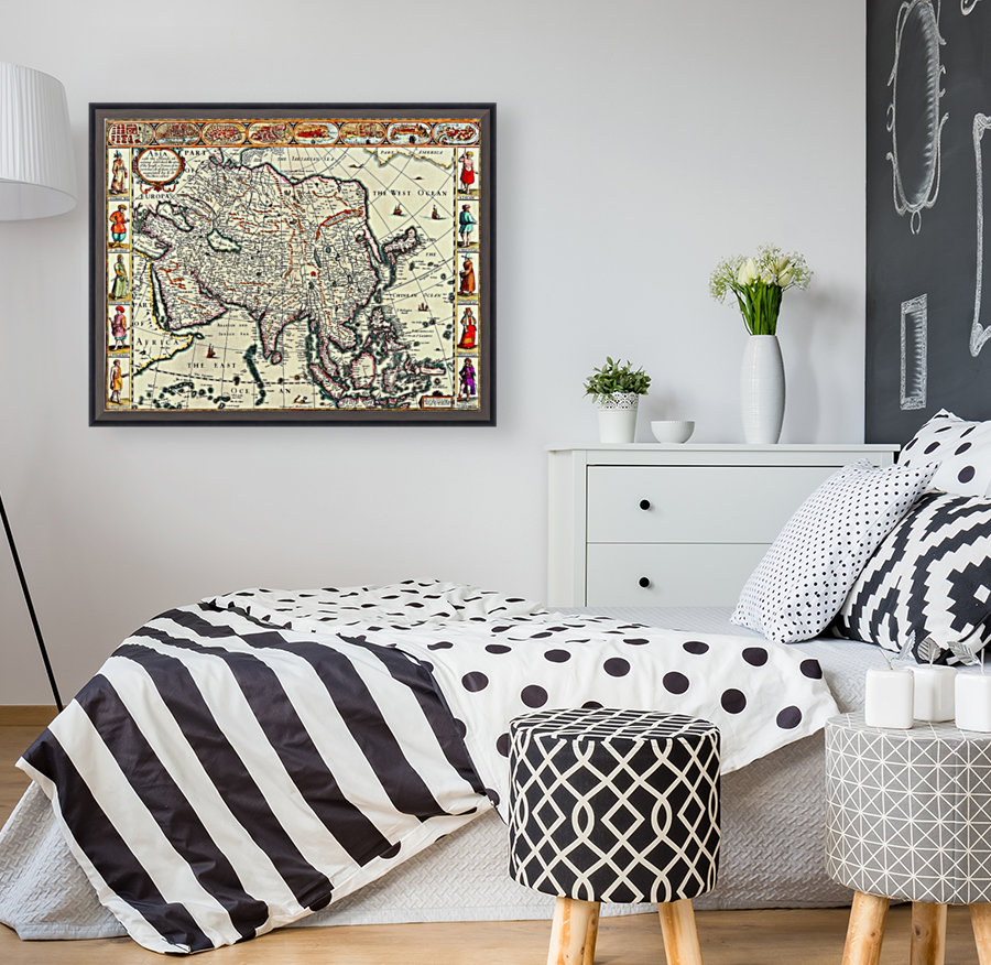 Ancient Asia Map Reproduction