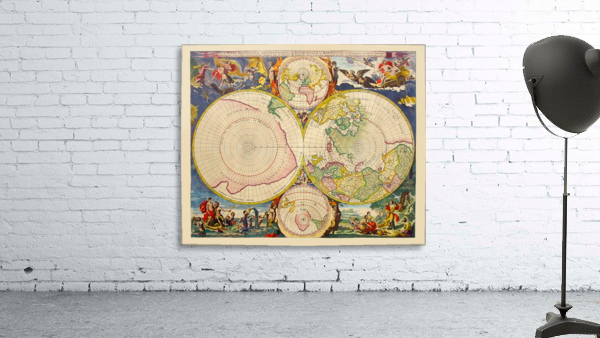 Ancient World Map Wall Preview
