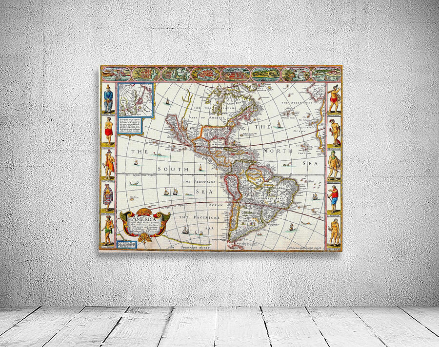 Ancient America Map Wall Preview