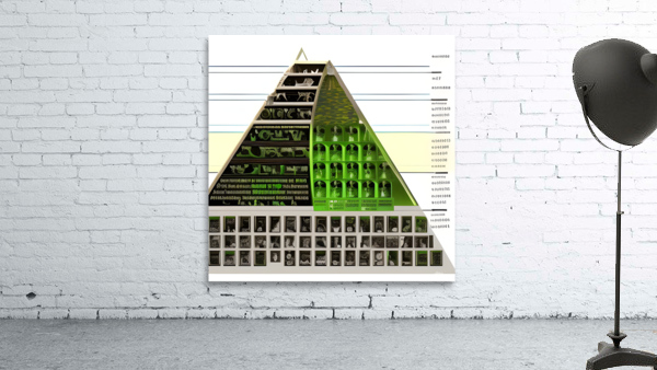 Pyramid of Codes and Secrets by Ink Fist Design Wall Art