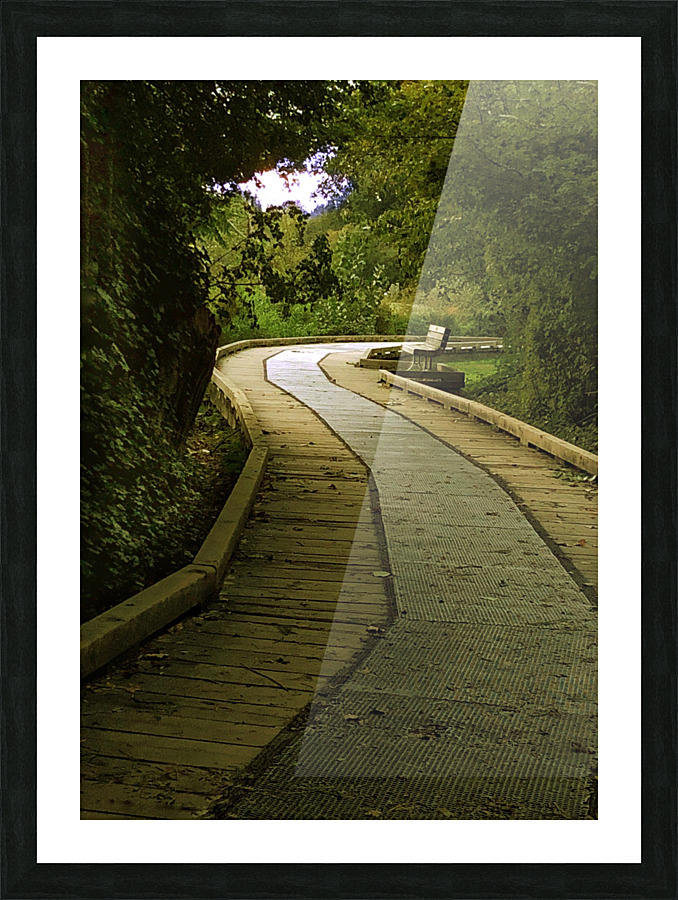 Boardwalk stroll Picture Frame print