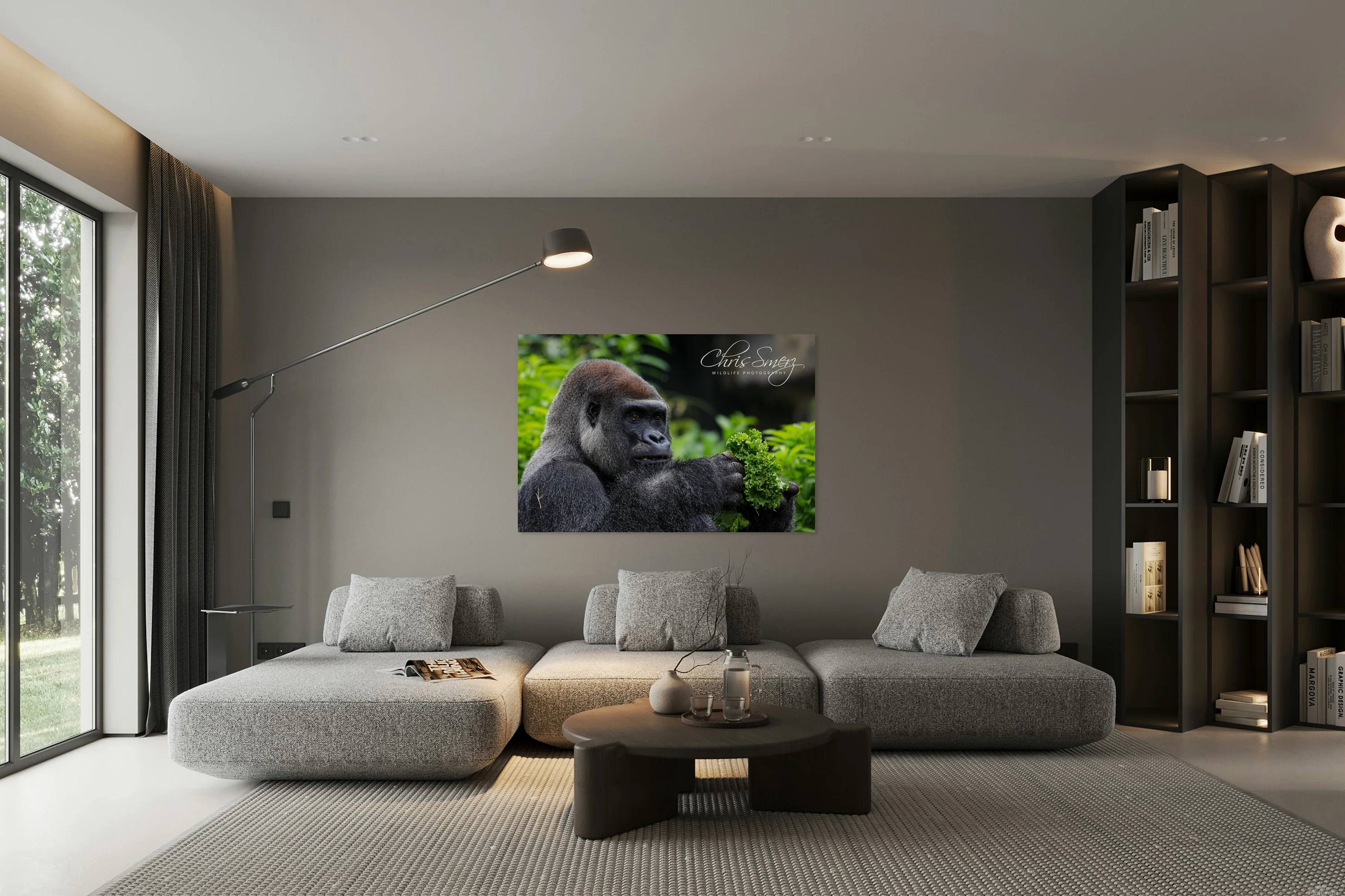 Gorilla Eating.