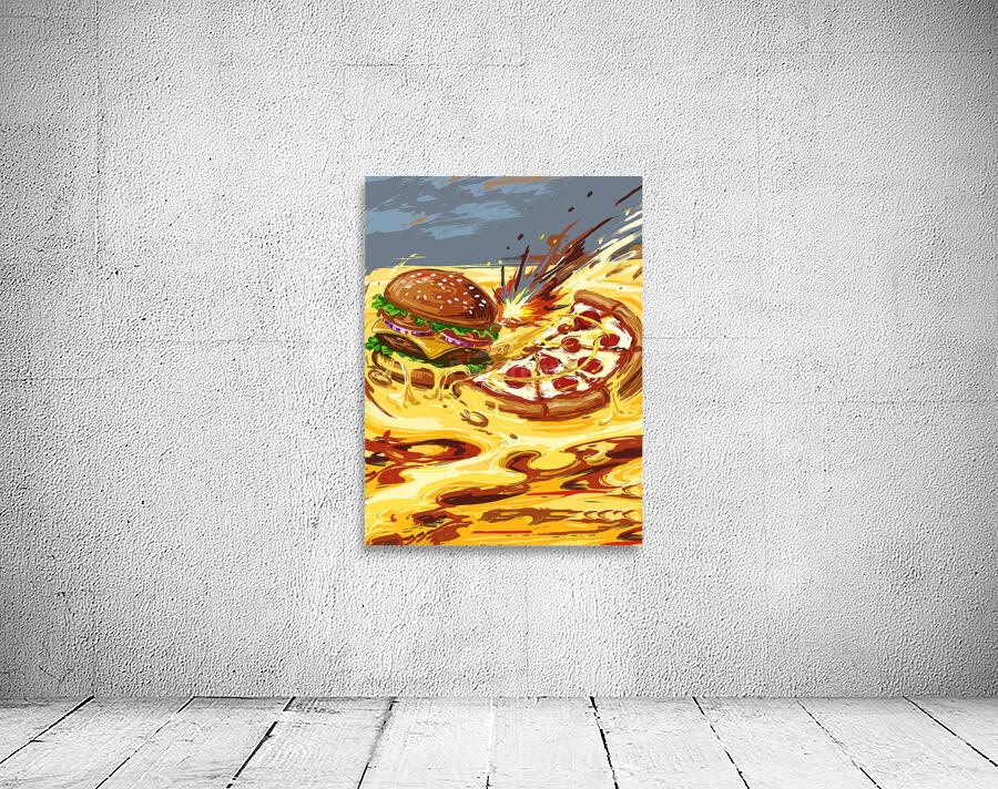 burger vs pizza Wall Preview