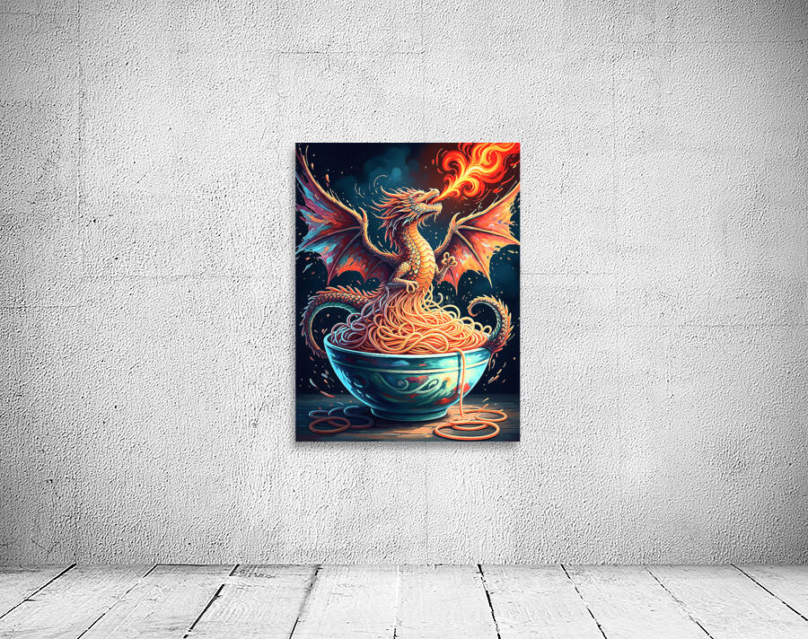 Spaghetti becomes a dragon Wall Preview