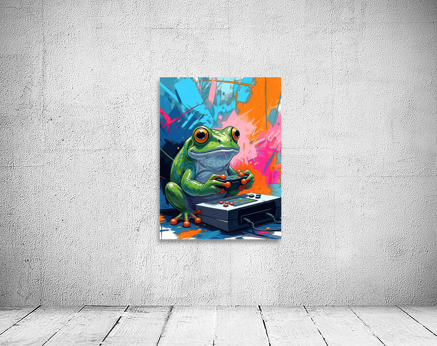 frog playing game Wall Preview