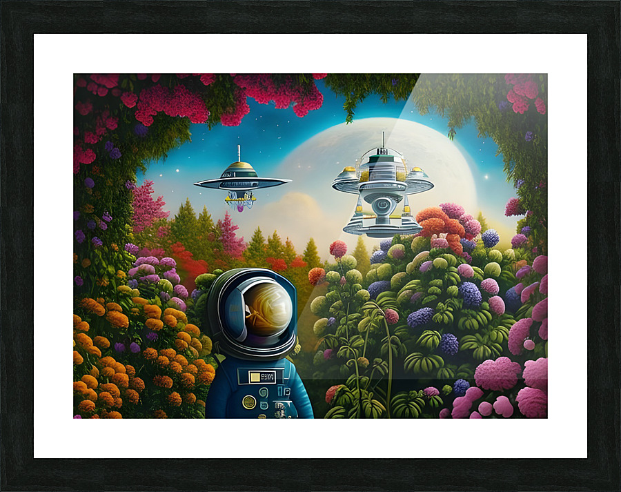 Garden Astronaut  Picture Frame print