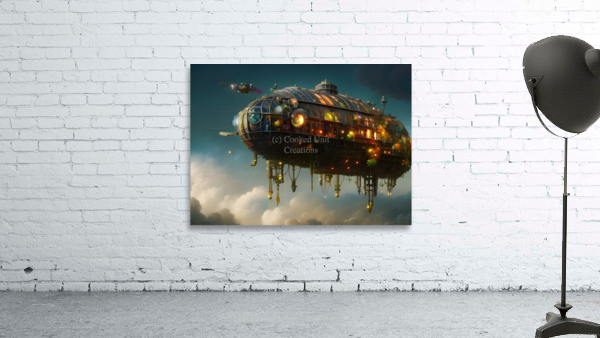 Steampunk Blimp Wall Preview