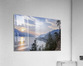 Arrow Lake Tree Sunset Acrylic Print