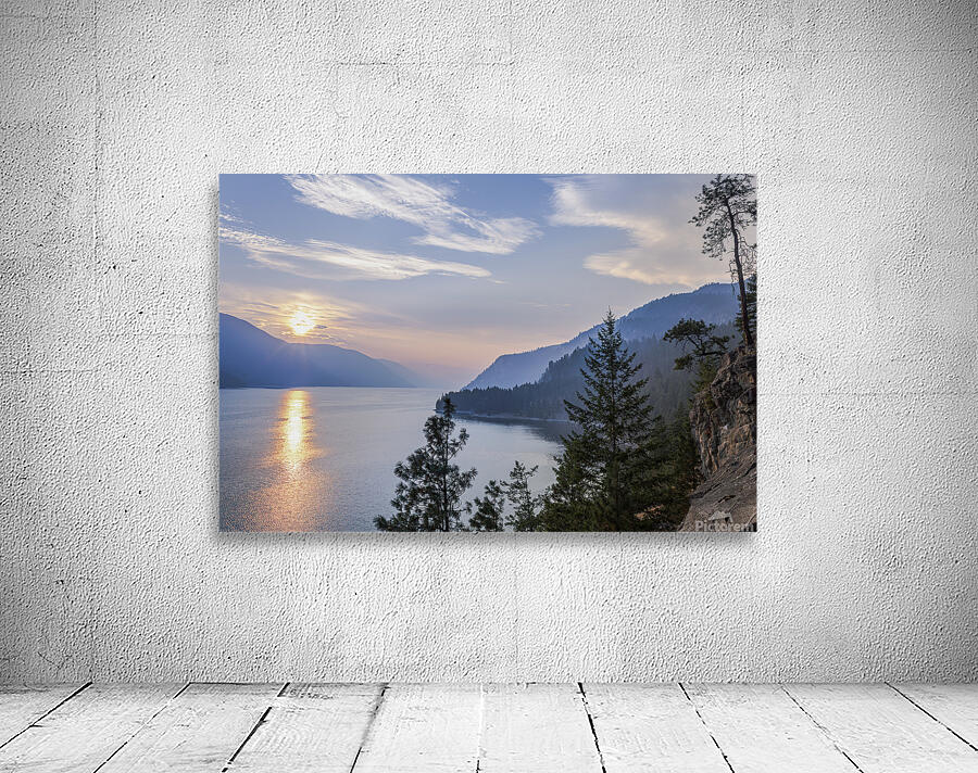 Arrow Lake Tree Sunset Wall Preview