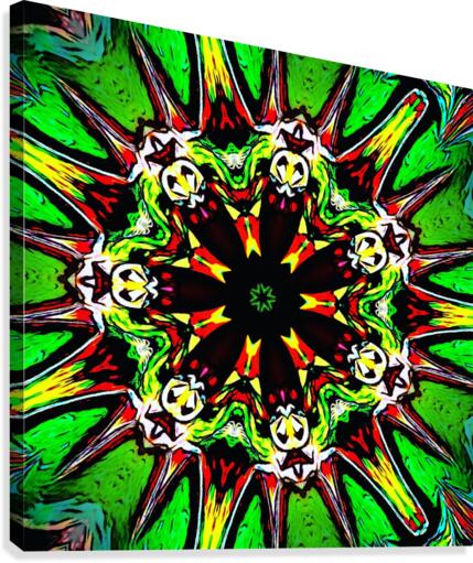 Green Virosprere abstract  Canvas Print