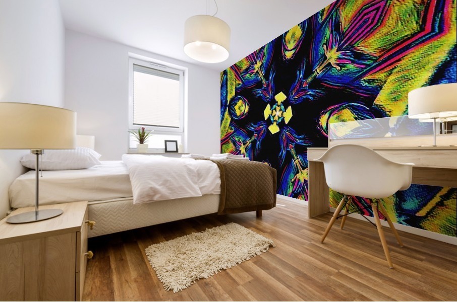 Pyschedelic Bloom Mural print