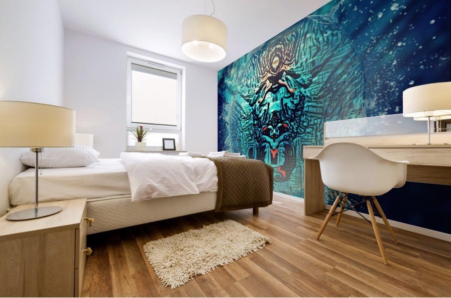 Pulled Under Mural print