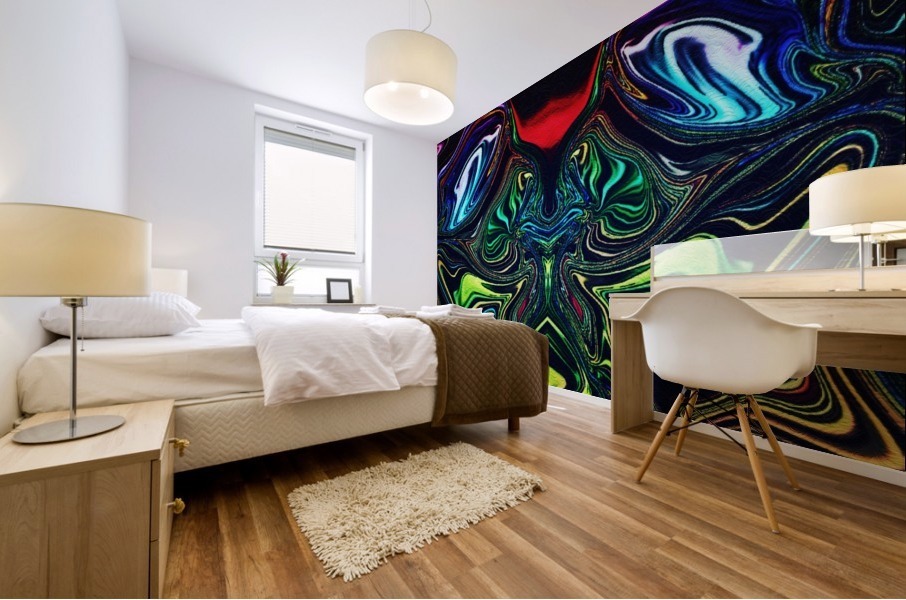 Electro Ninja Mouse Mural print