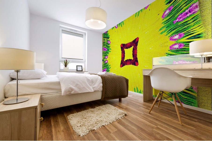 Yellow Squared Mural print