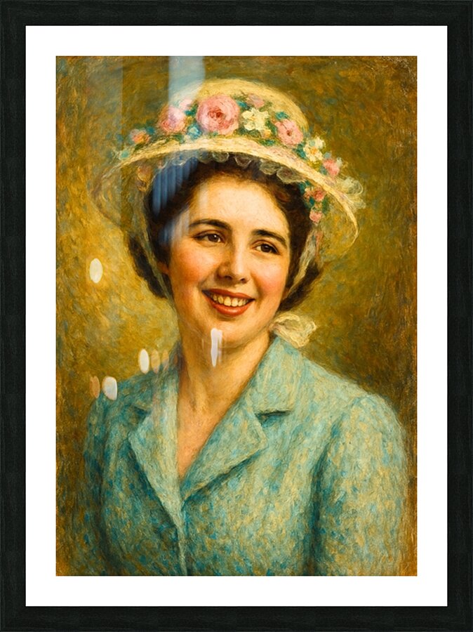Easter Bonnet Lady Picture Frame print