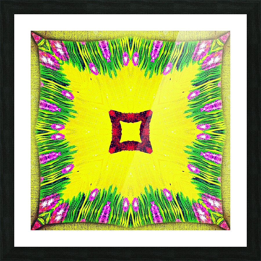 Yellow Squared Picture Frame print