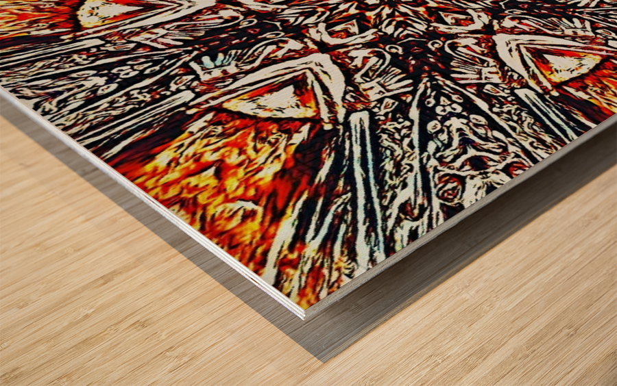 Faces Wood print