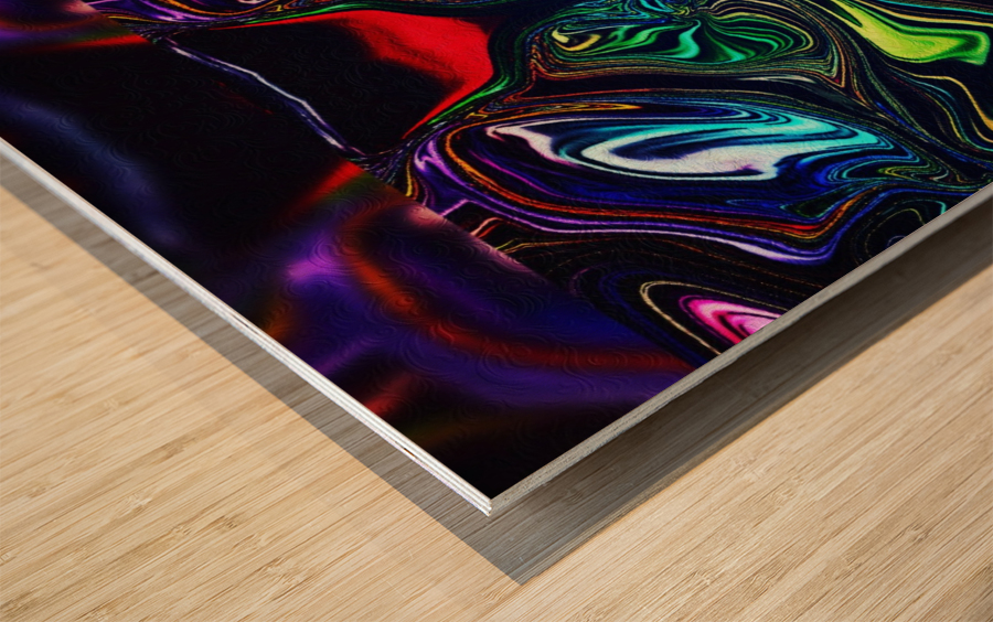 Electro Ninja Mouse Wood print