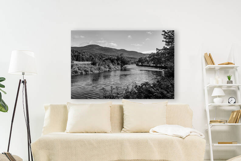 Meandering river - D755333 bw by greigsphotoworks