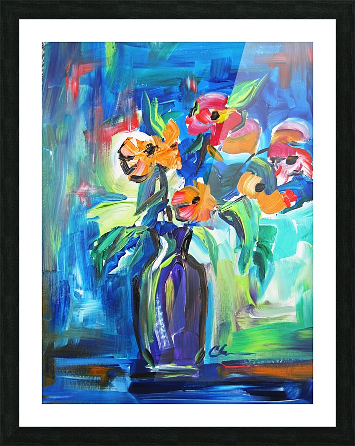 August Spent Flowers Picture Frame print