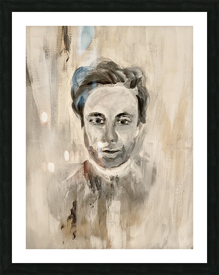 Him - 70x50cm acrylic painting on canvas by Lana Evanova Picture Frame Printing