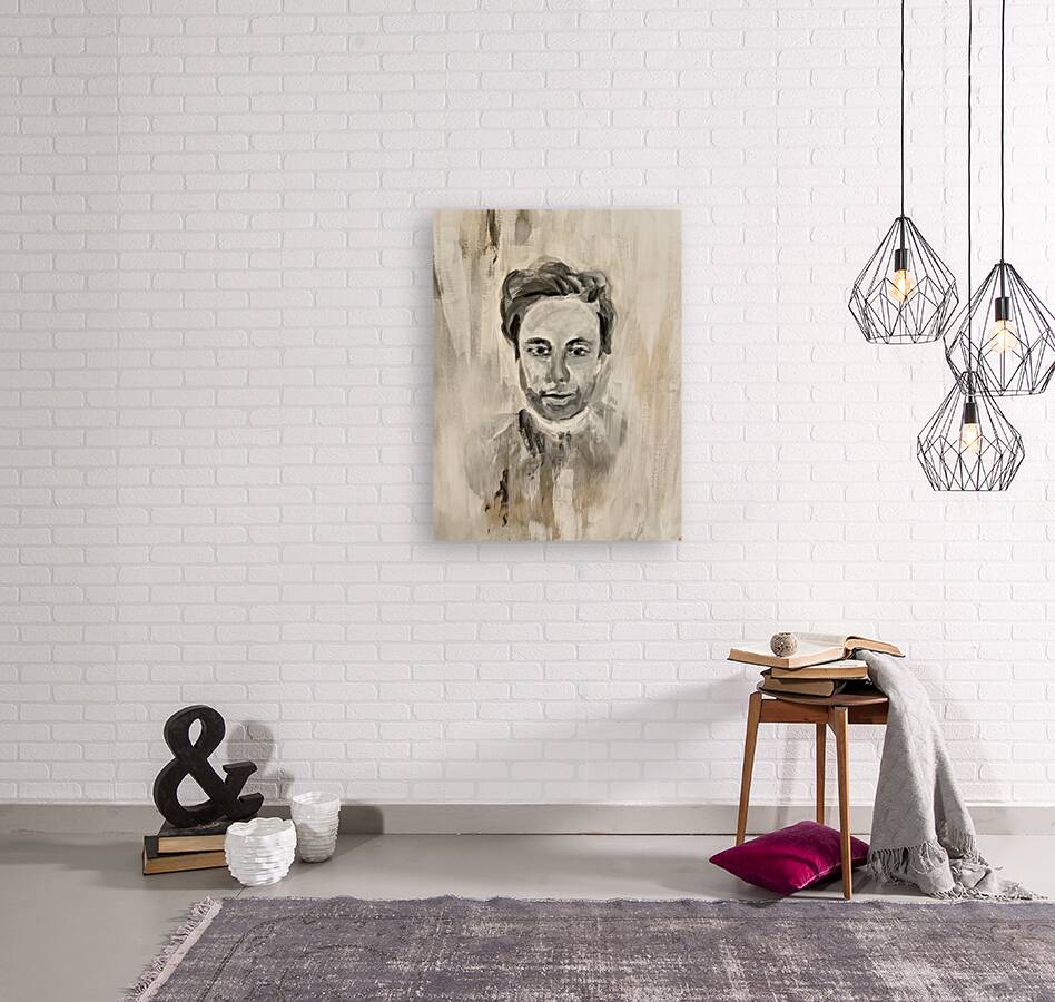 Him - 70x50cm acrylic painting on canvas by Lana Evanova Reproduction