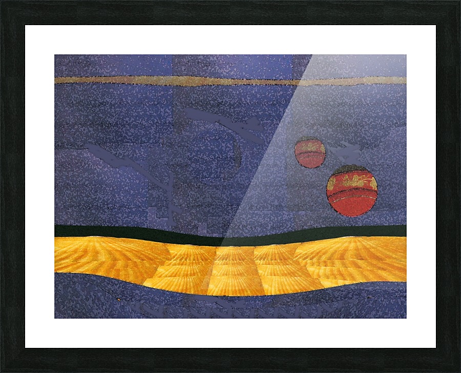 Two Moon Landscape 0628 Picture Frame print
