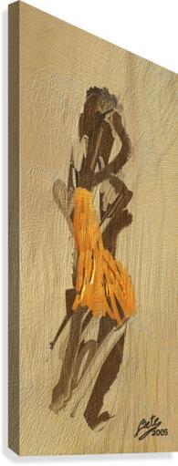 Yellow dress Canvas Print