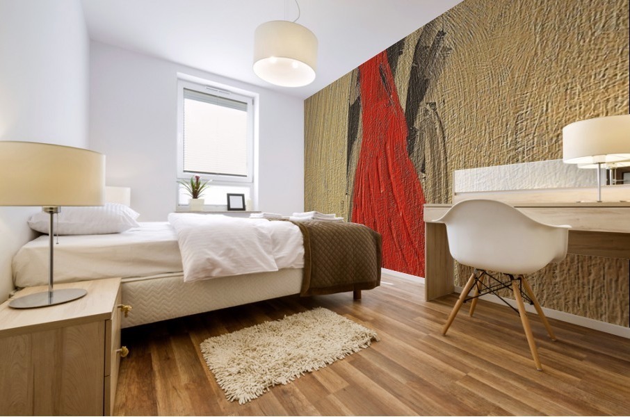 Red dress Mural print