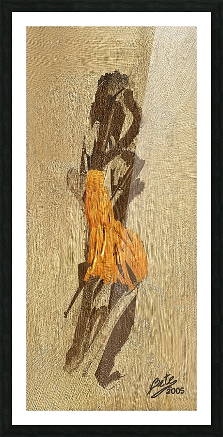 Yellow dress Picture Frame print