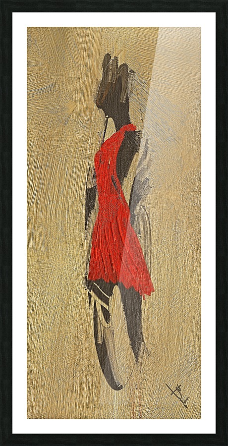 Red dress Picture Frame print
