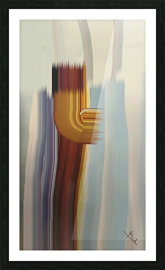 Lone stroke Picture Frame print