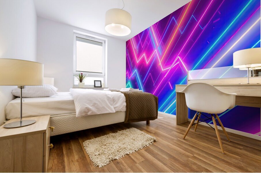 Neon Perplexity Mural print