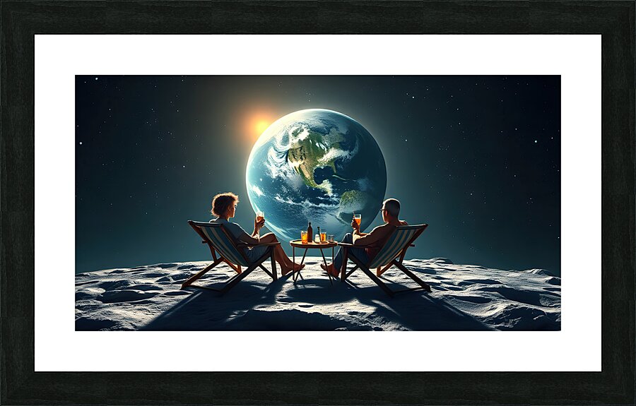 Drinks On The Moon Picture Frame print