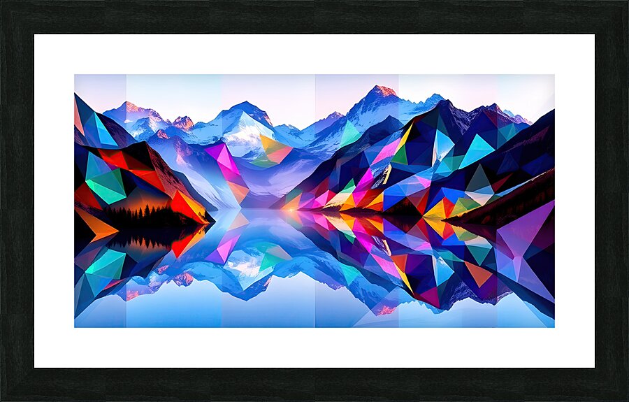 Lake Prismatic Picture Frame print