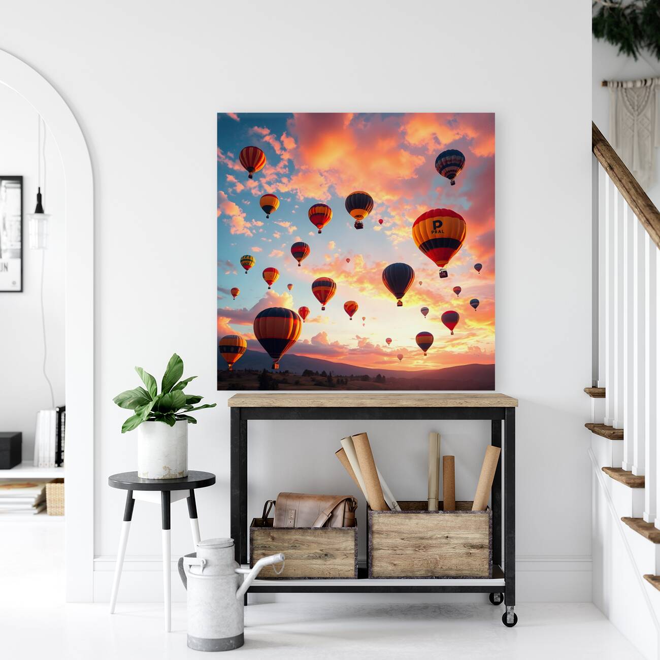 Hot Air Ballon Sunset Reproduction