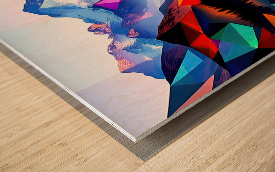 Lake Prismatic Wood print