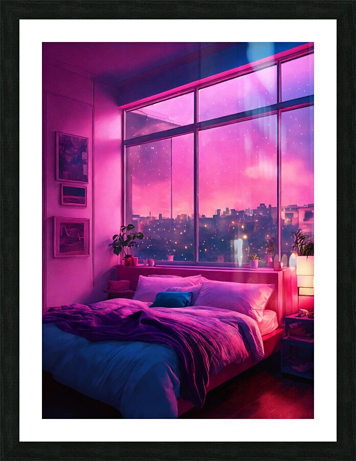 Comfortable bed Picture Frame print