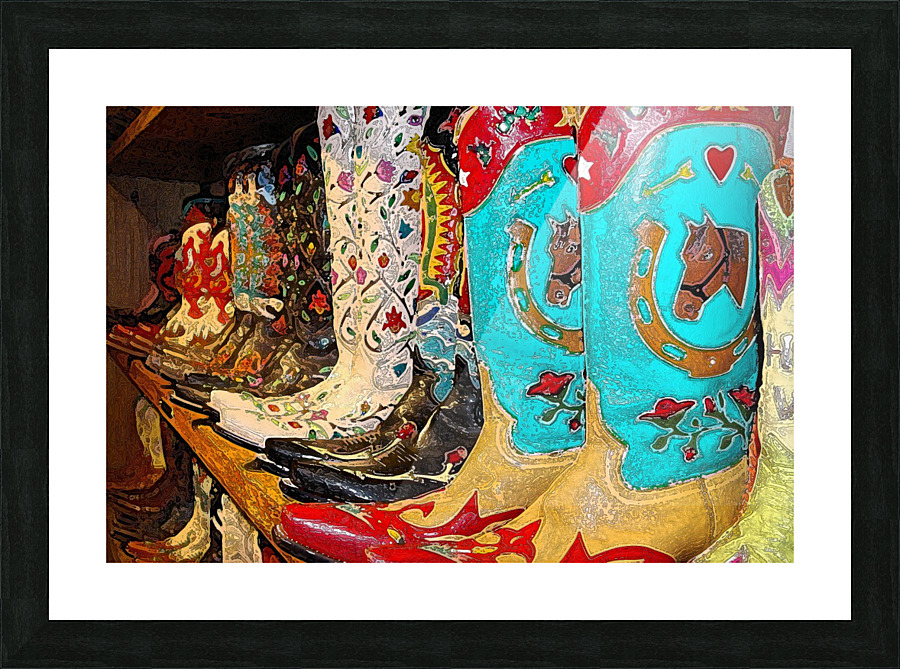 Artistic boots Picture Frame print
