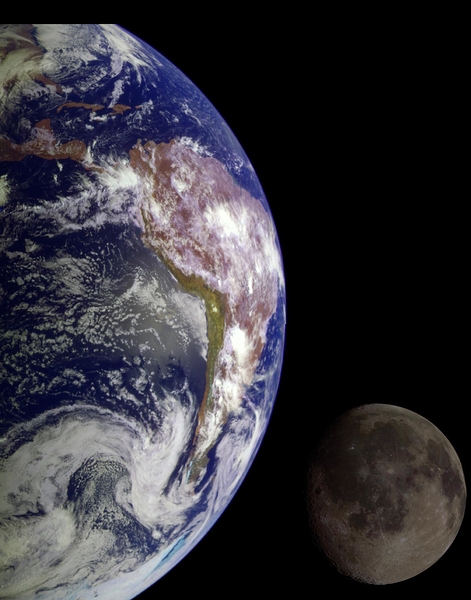 Earth and Moon Digital Download