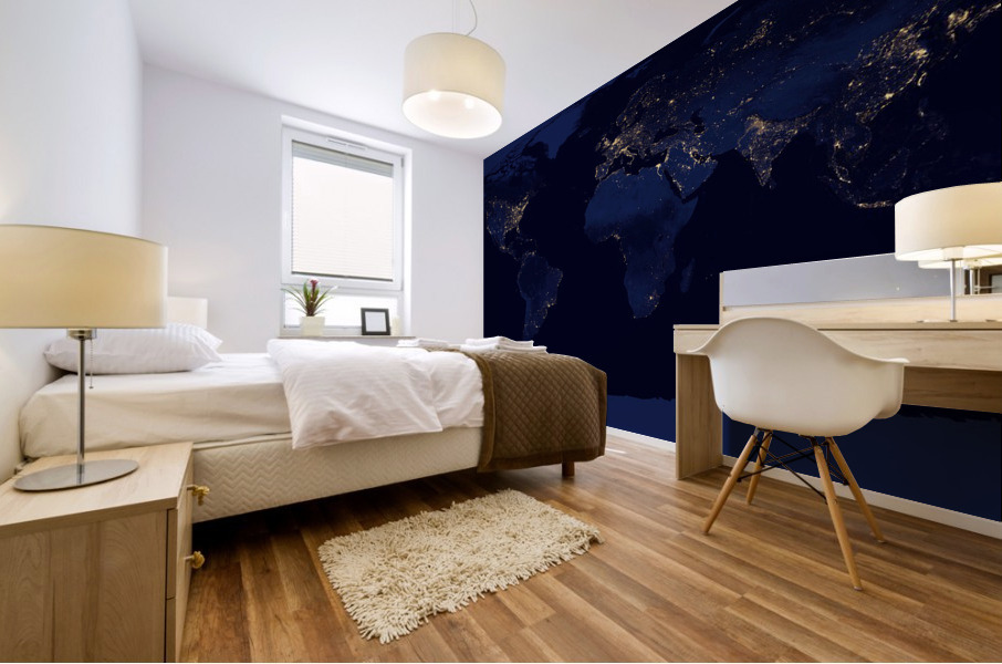 Our World at Night Mural print