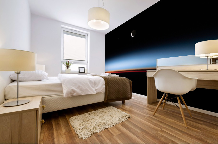 Magical photo of cresent Moon Mural print