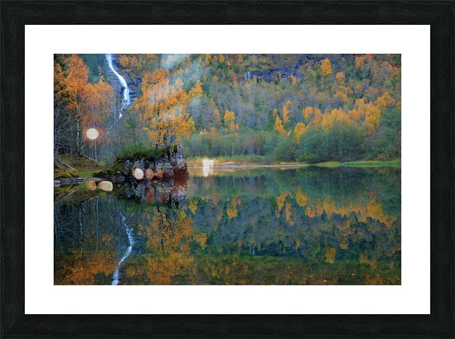 Autumn Reflections in Norway Picture Frame print