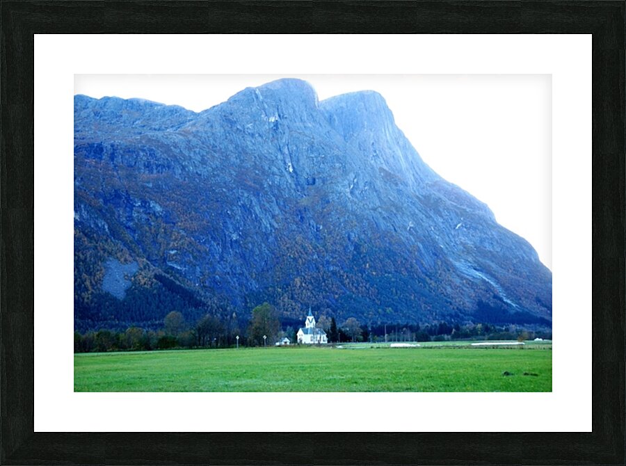 Beneath the Mountain – Norway Picture Frame print