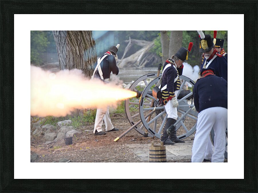 Cannon Fire – War of 1812 Reenactment Grimsby Ontario Picture Frame print