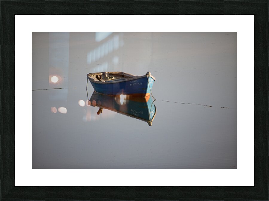 Blue Boat at Rest – Fuseta Portugal Picture Frame print