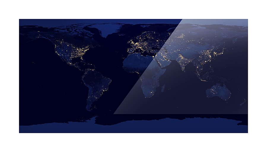 Our World at Night Picture Frame print